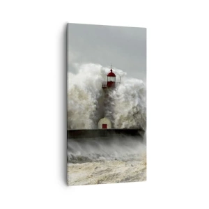Canvastavla - Bild på duk - Havets ilska - 55x100 cm