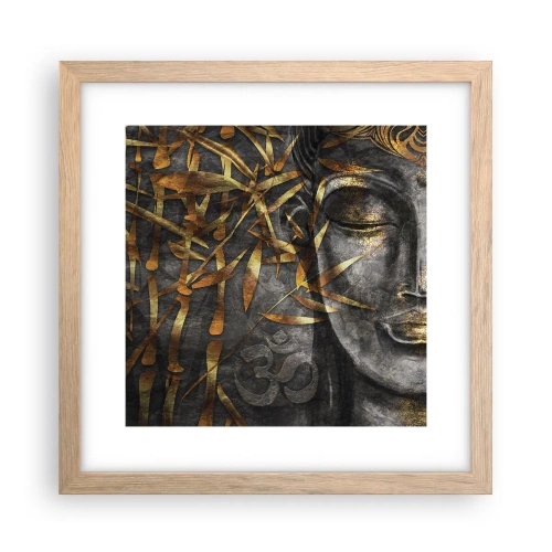 Affisch i ram av ljusek - Känn lugnet - 30x30 cm