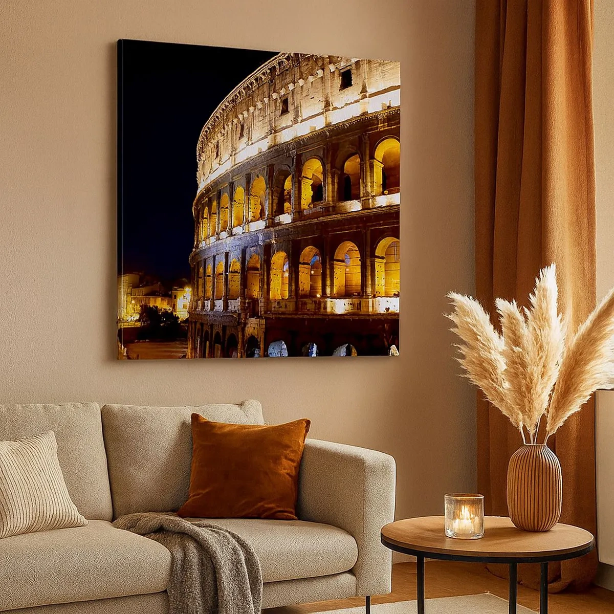 Canvastavla - Bild på duk - Låt tävlingen börja - 30x30 cm