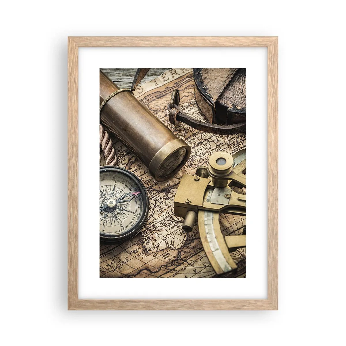 Affisch i ram av ljusek - Sätt ut kursen - 30x40 cm