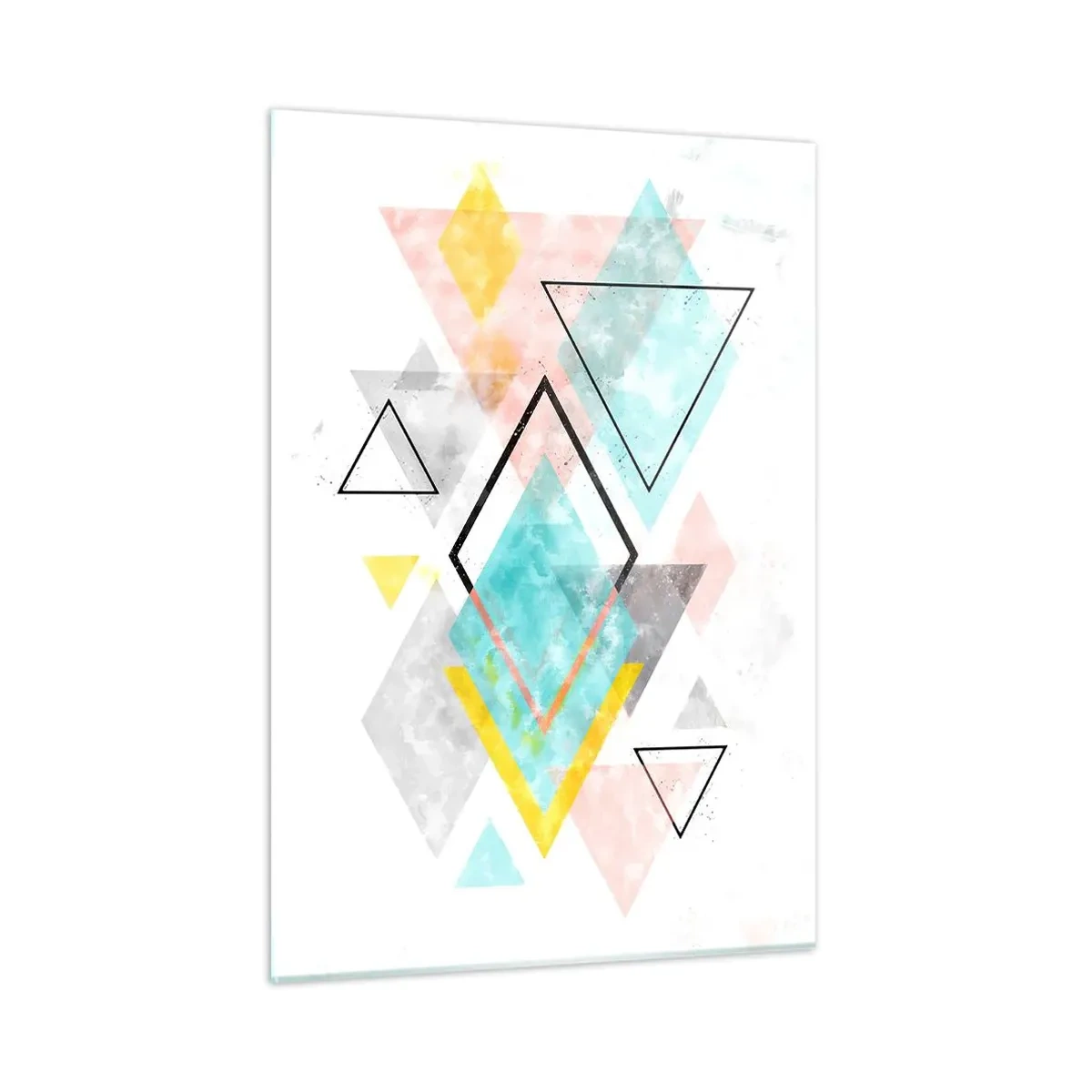 Glastavla - Bild på glas - Geometriskt spel - 50x70 cm