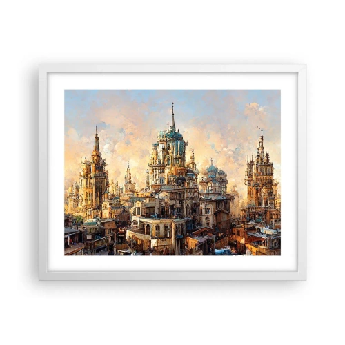 Affisch i vit ram - Städernas stad - 50x40 cm