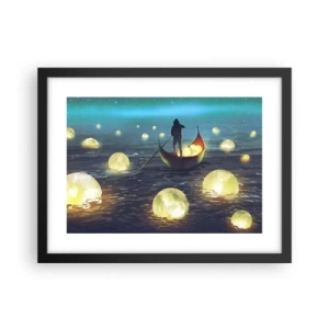 Affisch i svart ram - Saker som filosoferna inte drömt om - 40x30 cm