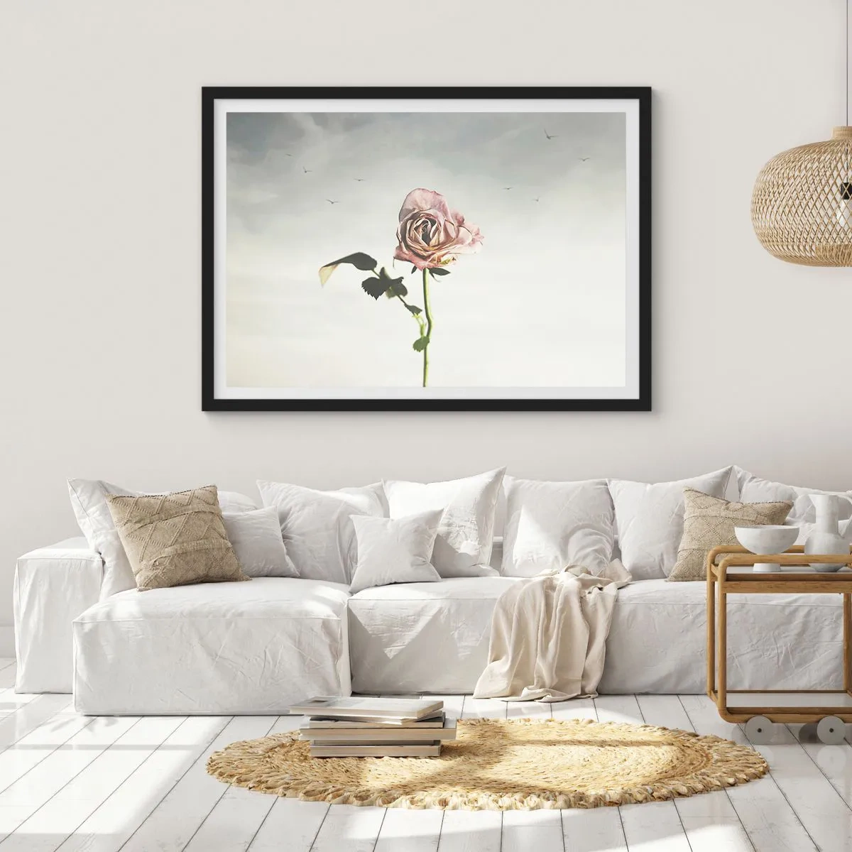 Affisch i svart ram - Vårens välkomst - 91x61 cm
