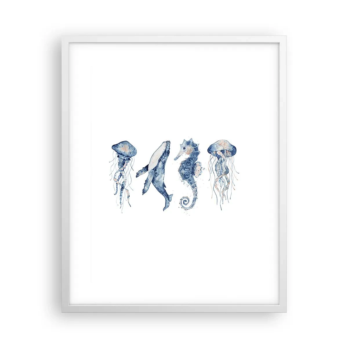 Affisch i vit ram - Havets under - 40x50 cm