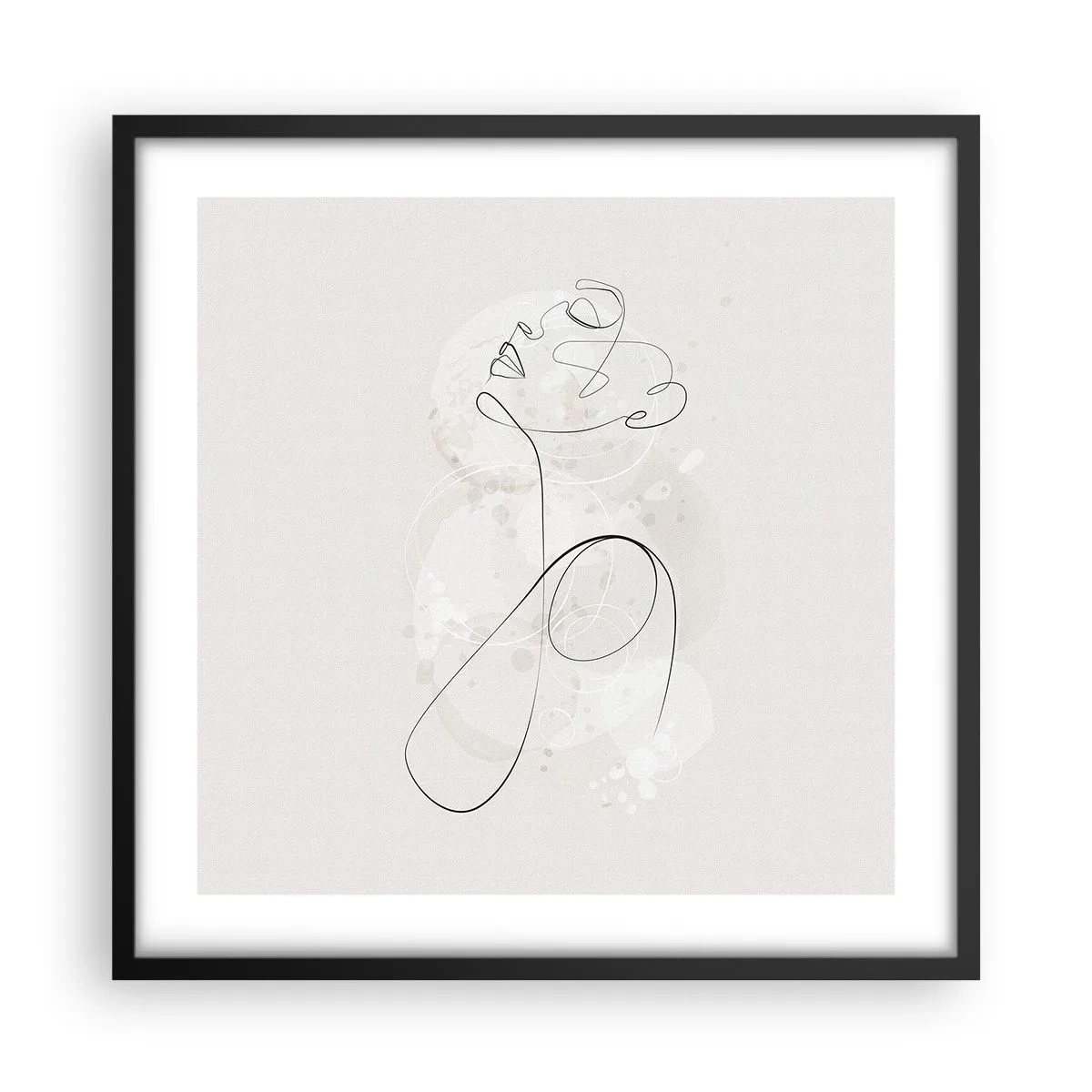 Affisch i svart ram - Skönhetens spiral - 50x50 cm