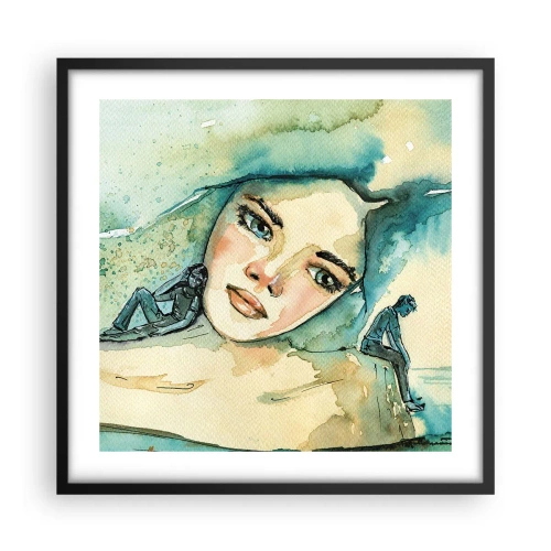 Affisch i svart ram - Am I blue? - 50x50 cm