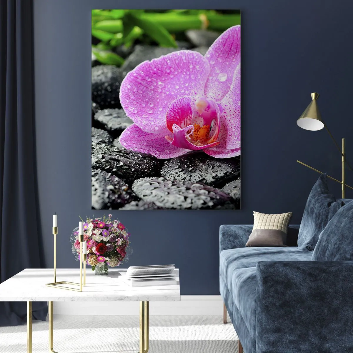 Glastavla - Bild på glas - Som öppet hjärta - 50x70 cm