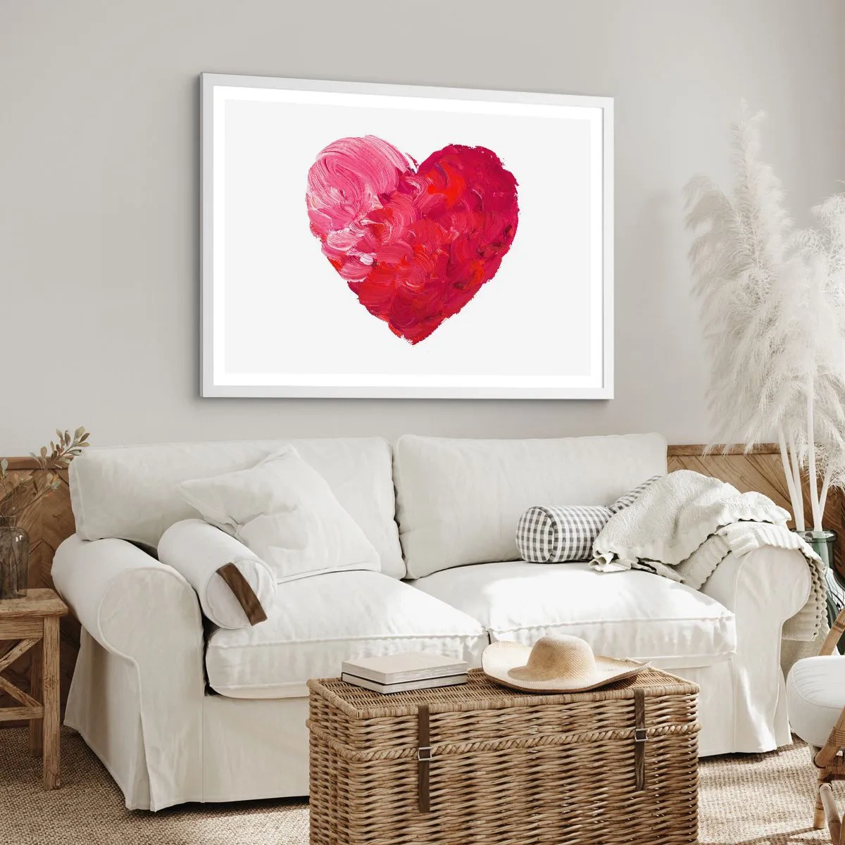 Affisch i vit ram - All you need is love - 100x70 cm
