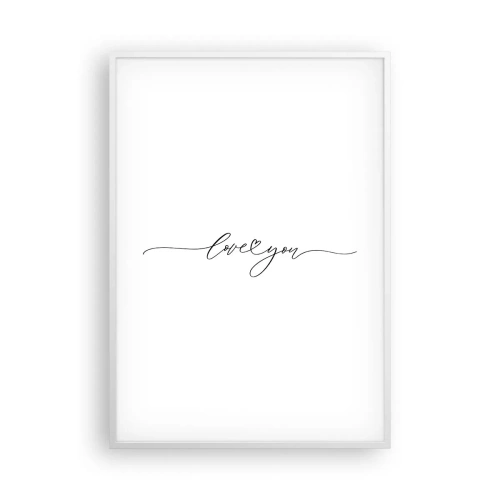 Affisch i vit ram - Svart på vitt - 70x100 cm