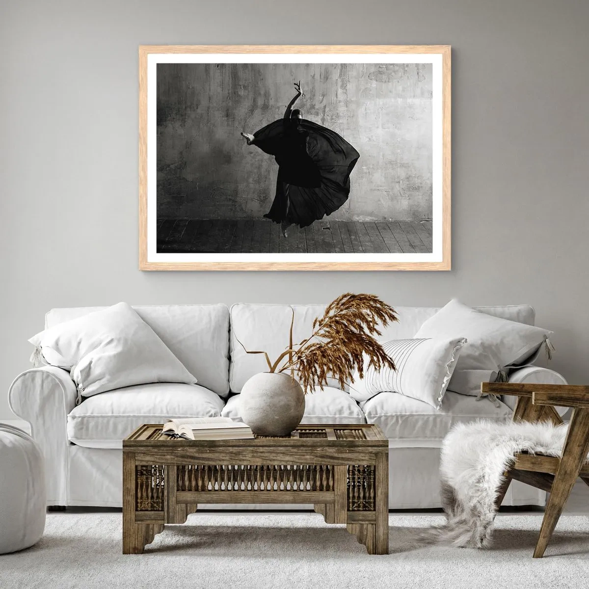 Affisch i ram av ljusek - Full av passion - 100x70 cm