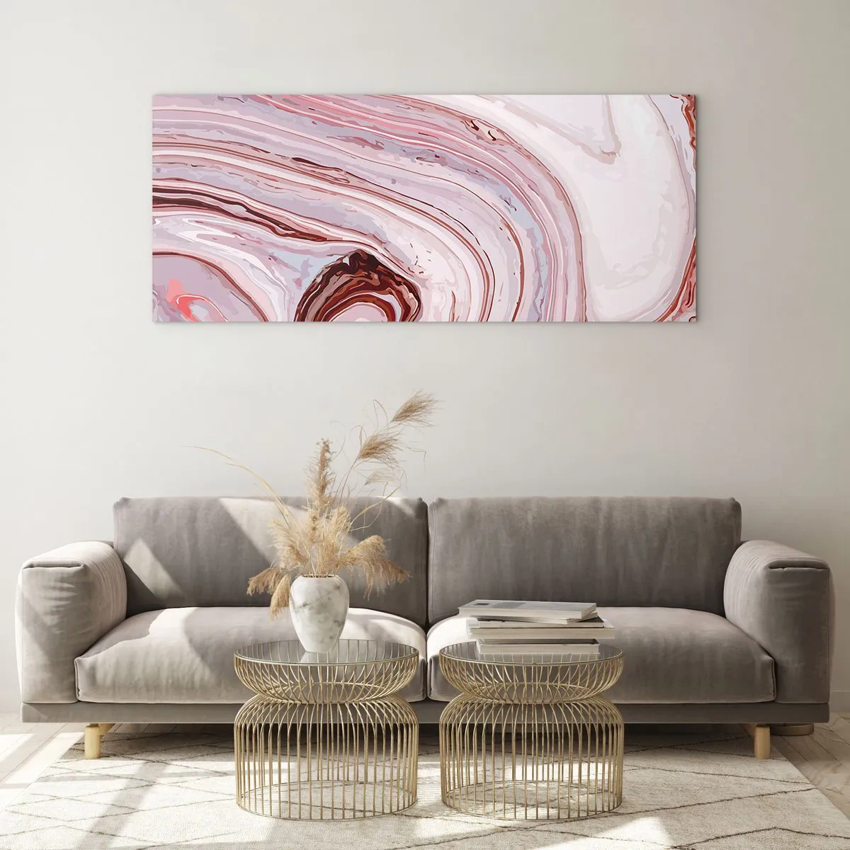 Glastavla - Bild på glas - Rakt fram, sedan neråt åt höger - 90x30 cm