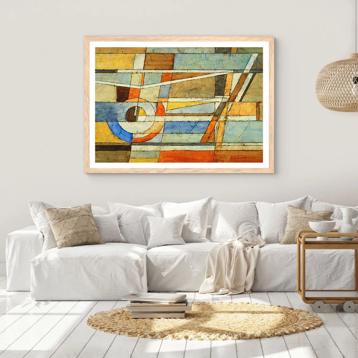 Affisch i ram av ljusek - Kubismen på bygget - 91x61 cm