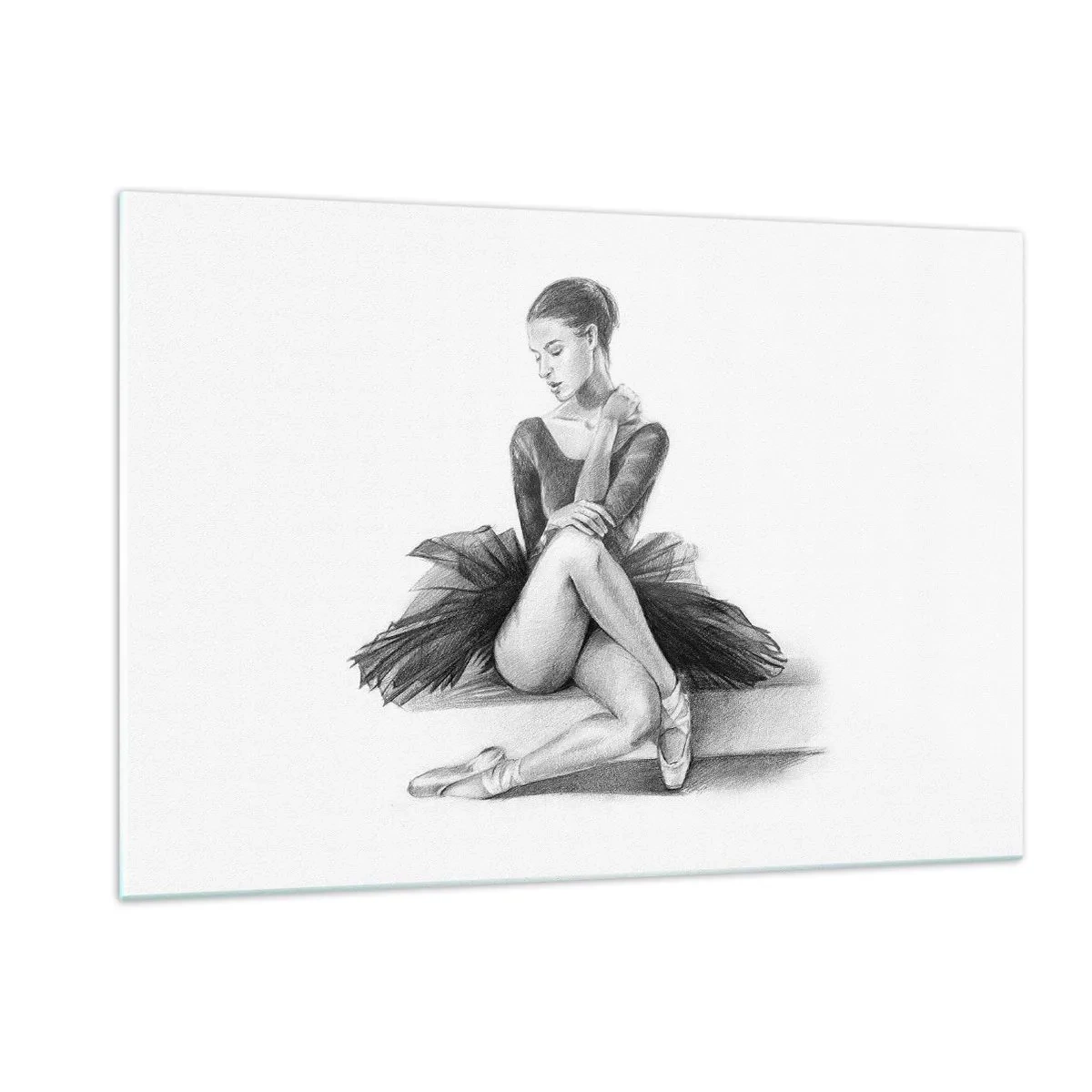 Glastavla - Bild på glas - Förtrollad av dansen - 120x80 cm