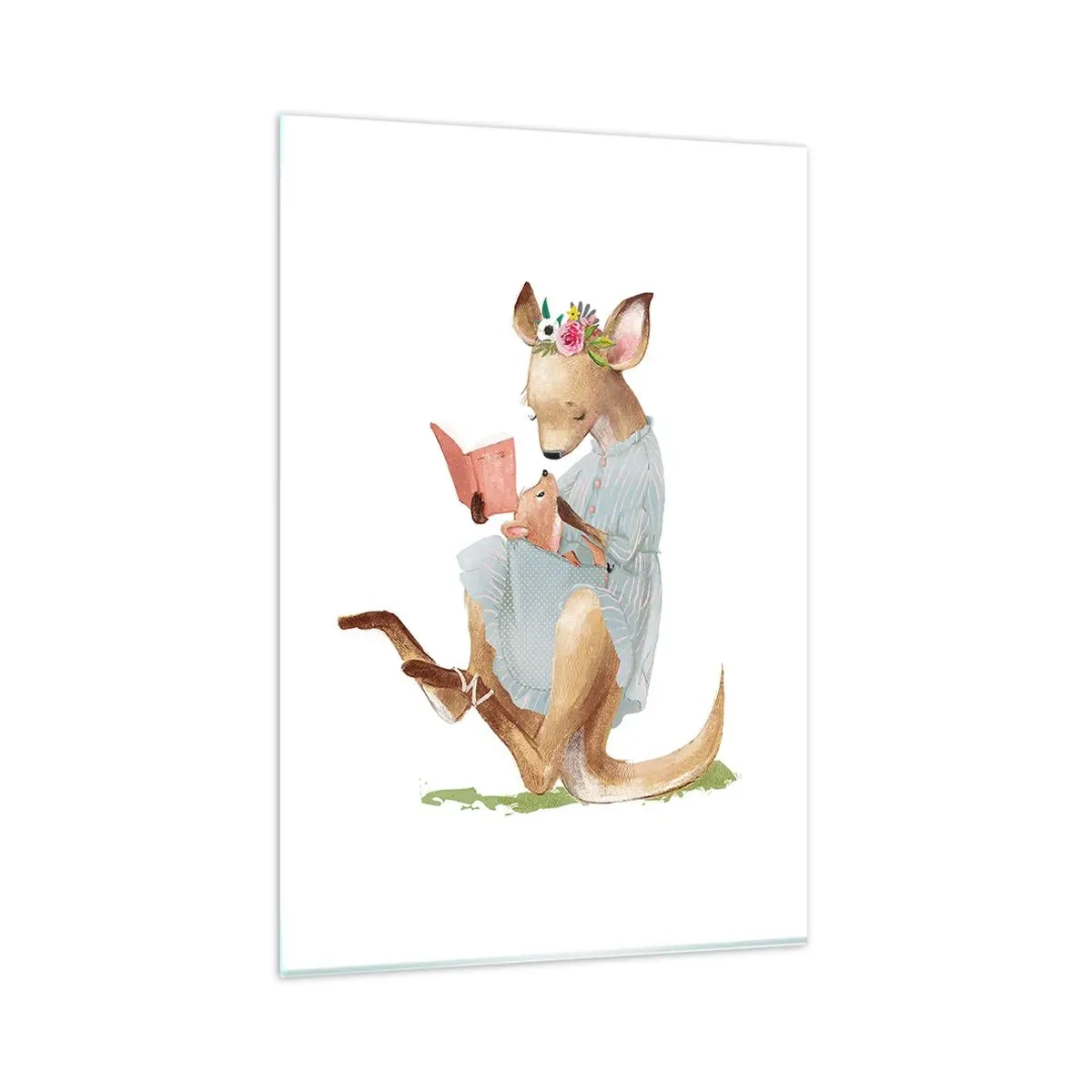 Glastavla - Bild på glas - Mamma, läs för mig - 80x120 cm