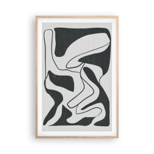 Affisch i ram av ljusek - Abstrakt lek i en labyrint - 61x91 cm