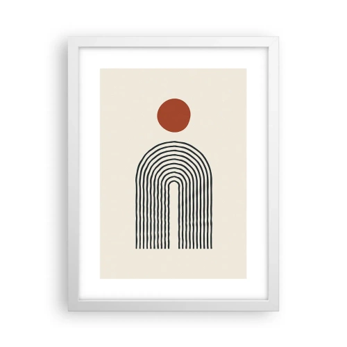 Affisch i vit ram - Formernas och färgernas magnetism - 30x40 cm