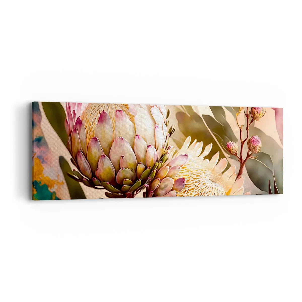 Canvastavla - Bild på duk - Ömsint omfamnad - 90x30 cm