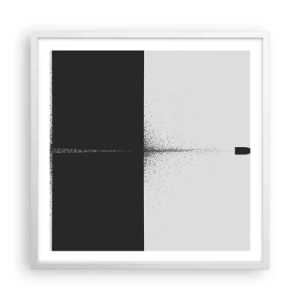 Affisch i vit ram - Rakt mot målet - 60x60 cm