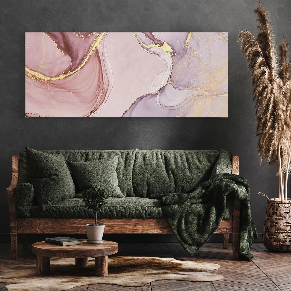 Canvastavla - Bild på duk - Färgernas smek - 160x50 cm
