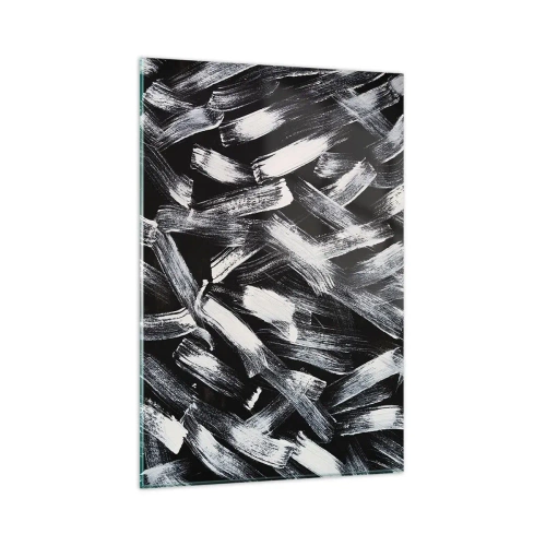 Glastavla - Bild på glas - Abstraktion i industriell anda - 80x120 cm