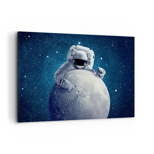 Canvastavla - Bild på duk - Skojare i rymden - 120x80 cm