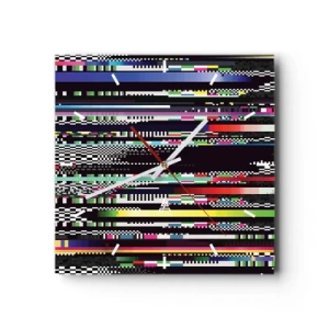 Väggklocka - Klocka på glas - Verklighetens kontrollbild - 40x40 cm