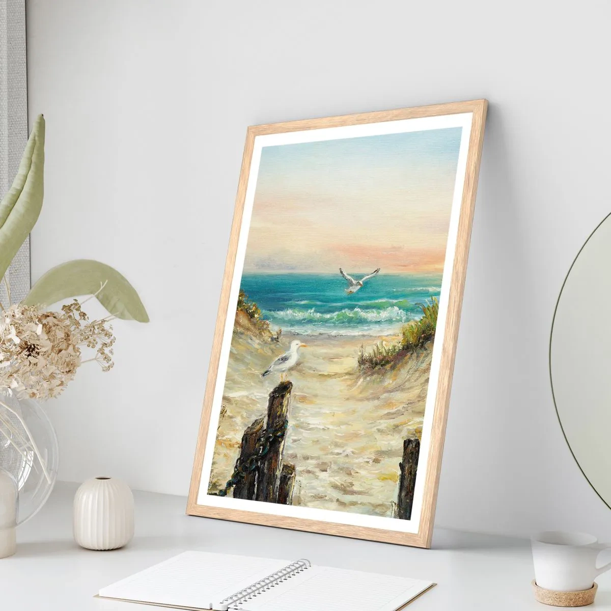 Affisch i ram av ljusek - Vindstilla - 70x100 cm