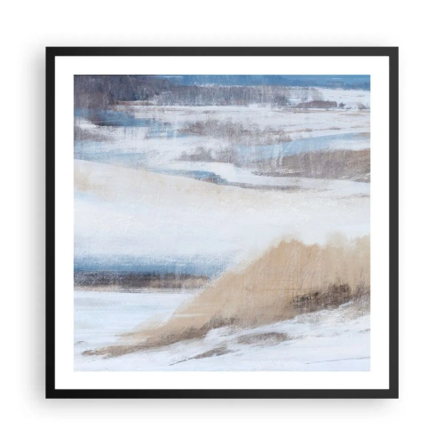 Affisch i svart ram - Vinterkomposition - 60x60 cm
