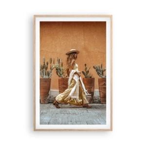 Affisch i ram av ljusek - I hippiestil - 61x91 cm