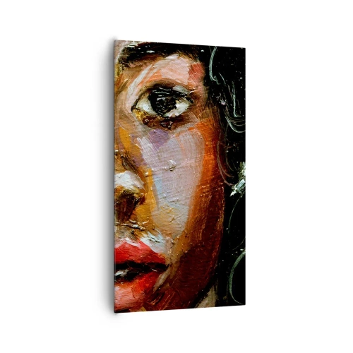 Canvastavla - Bild på duk - Svärta och sken - 65x120 cm