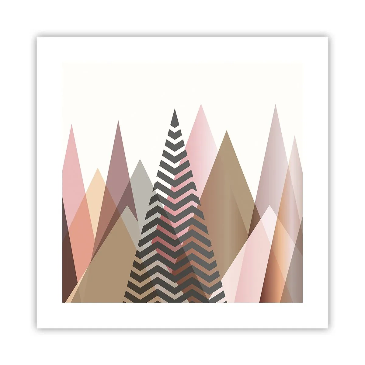 Affisch - Utsikt över pyramider - 40x40 cm