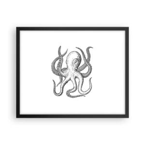 Affisch i svart ram - Dansar med vågorna - 50x40 cm