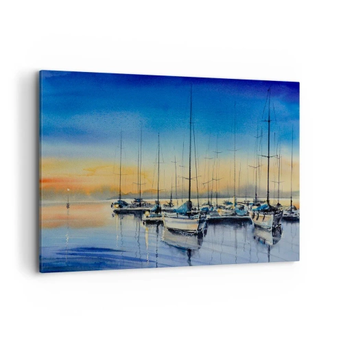 Canvastavla - Bild på duk - Slutet på en bra dag - 100x70 cm