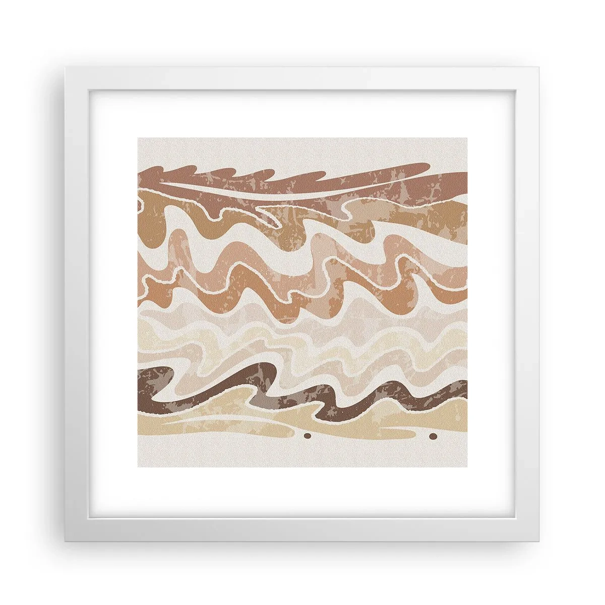 Affisch i vit ram - Bra energi - bra känslor - 30x30 cm