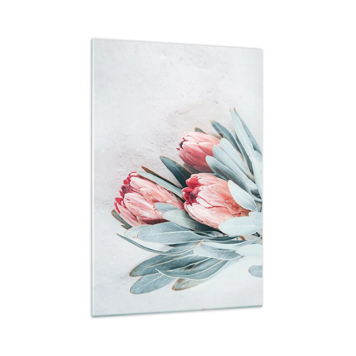 Glastavla - Bild på glas - Generad av sin skönhet - 70x100 cm