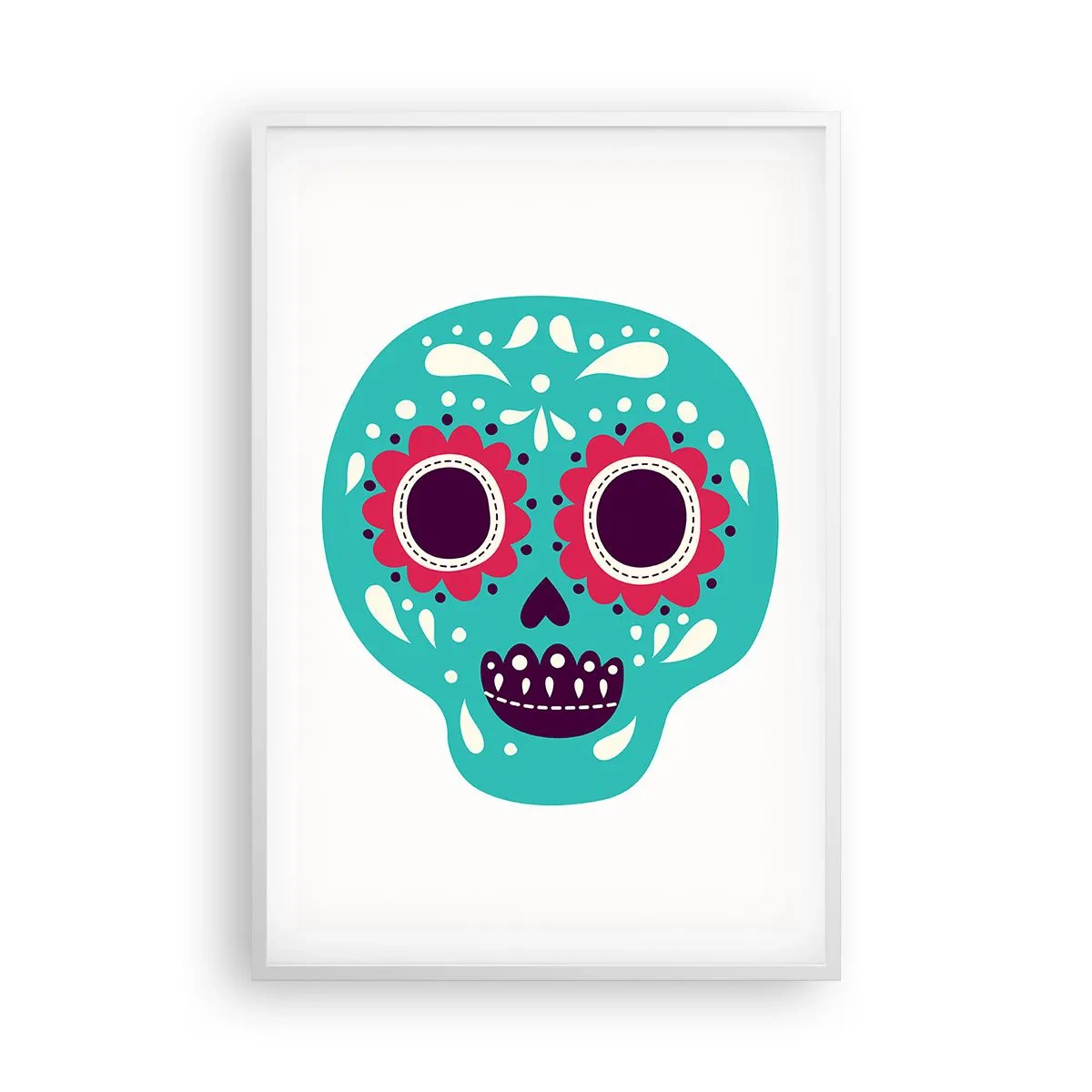 Affisch i vit ram - Livet - nöje till döden - 61x91 cm