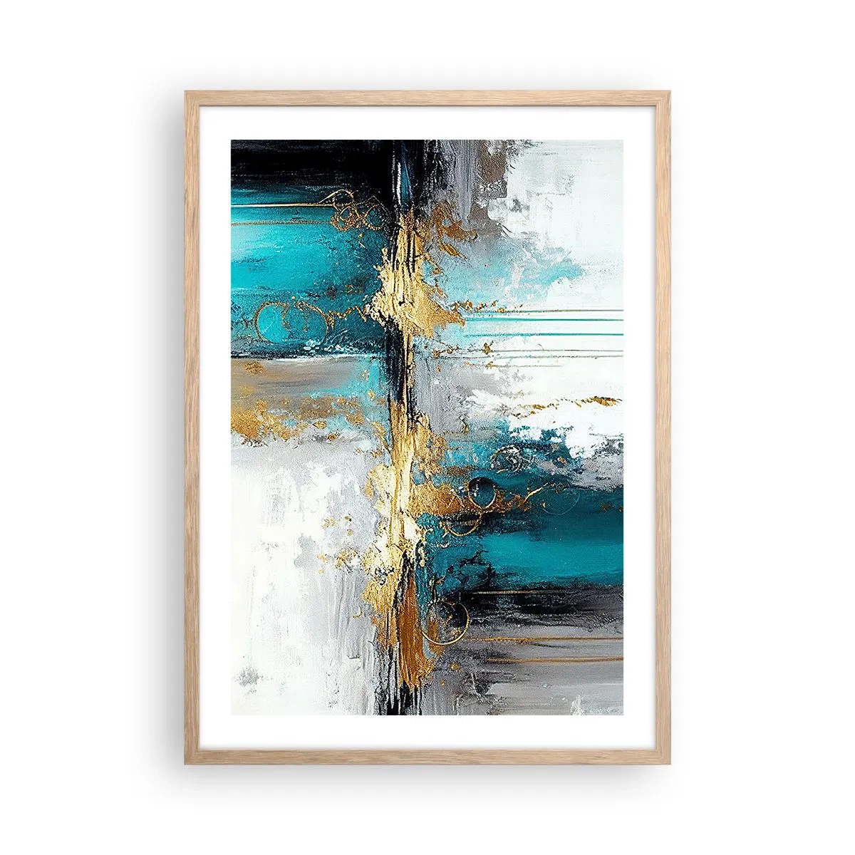 Affisch i ram av ljusek - Allting flödar - 50x70 cm