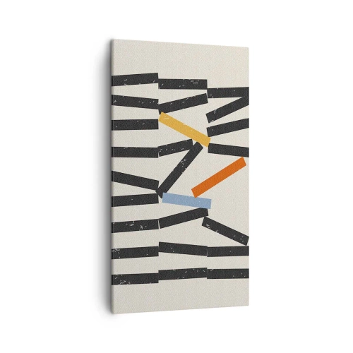 Canvastavla - Bild på duk - Domino - komposition - 45x80 cm