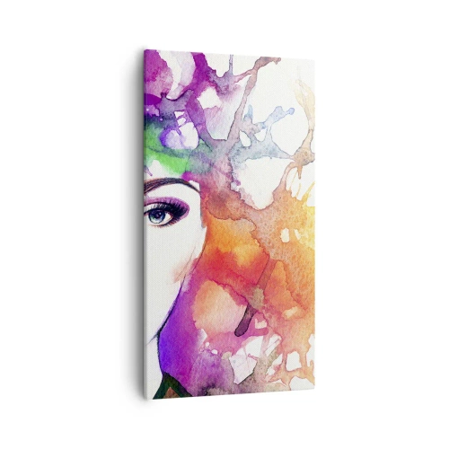 Canvastavla - Bild på duk - Med huvudet i himlen - 55x100 cm