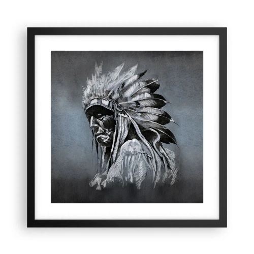 Affisch i svart ram - Tillbaka till rötterna - 40x40 cm