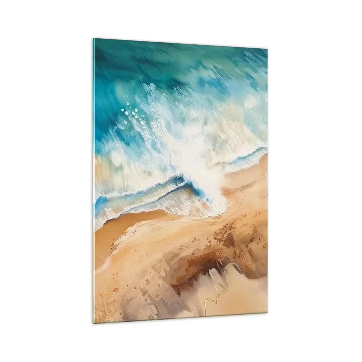 Glastavla - Bild på glas - Den återkommande vågen - 70x100 cm