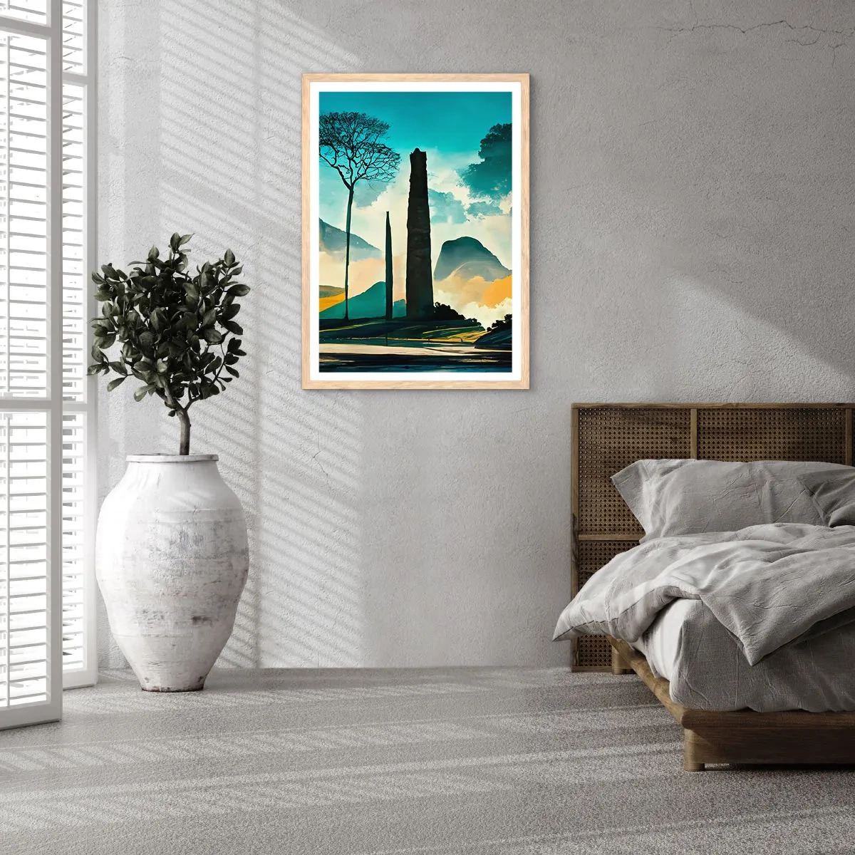 Affisch i ram av ljusek - Fortfarande högre och högre - 50x70 cm