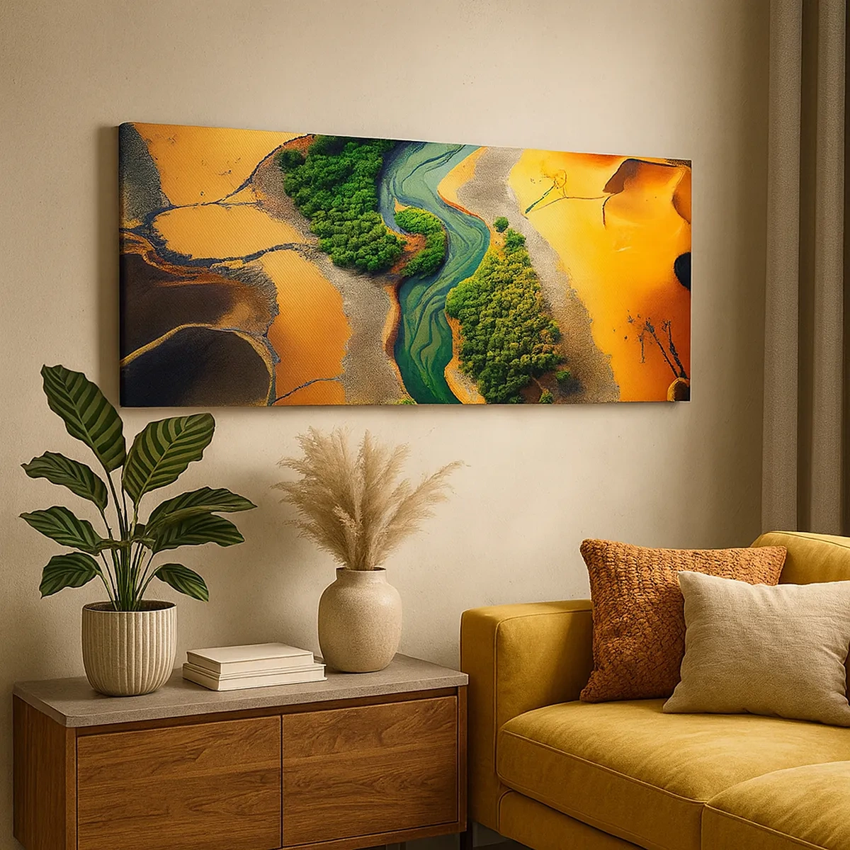 Canvastavla - Bild på duk - Livgivande flod - 30x30 cm