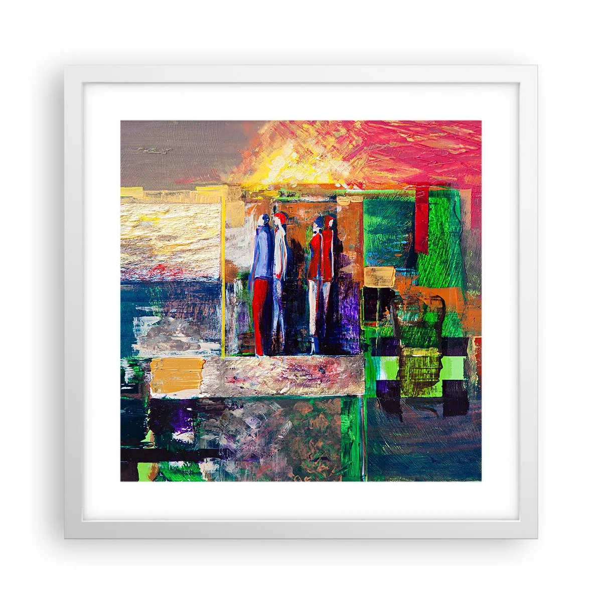 Affisch i vit ram - Relationer och emotioner - 40x40 cm