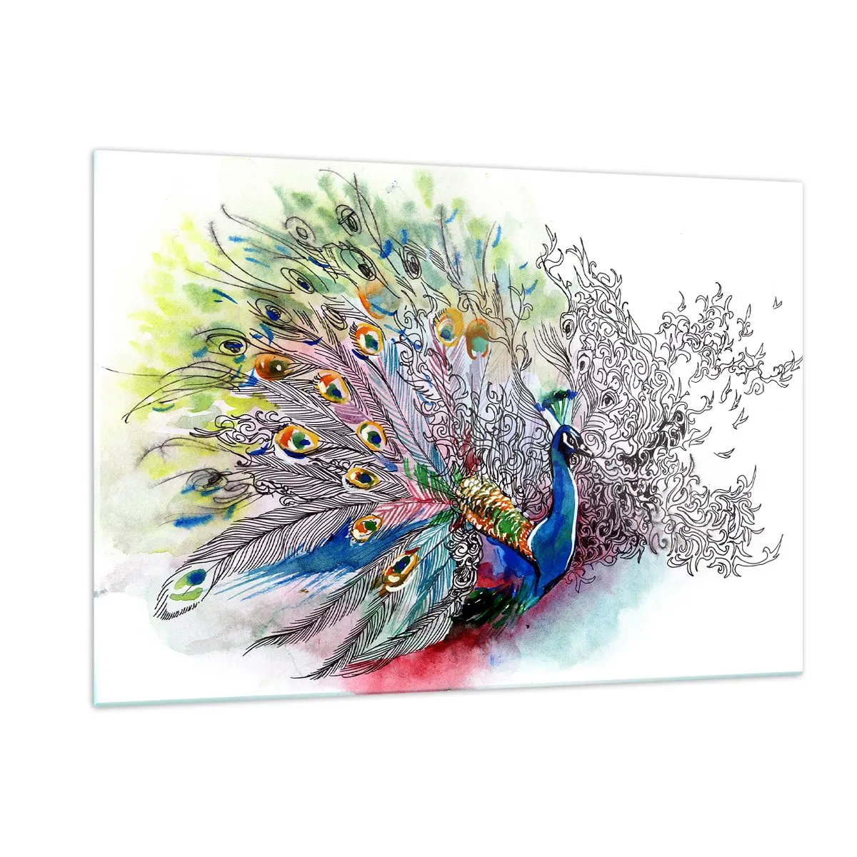 Glastavla - Bild på glas - Med stolthet mot det gråa - 120x80 cm