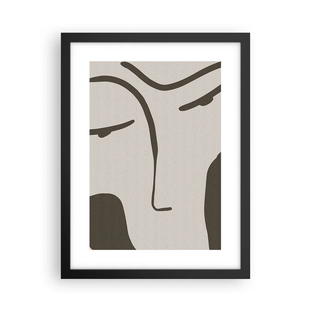 Affisch i svart ram - Som från en målning av Modigliani - 30x40 cm
