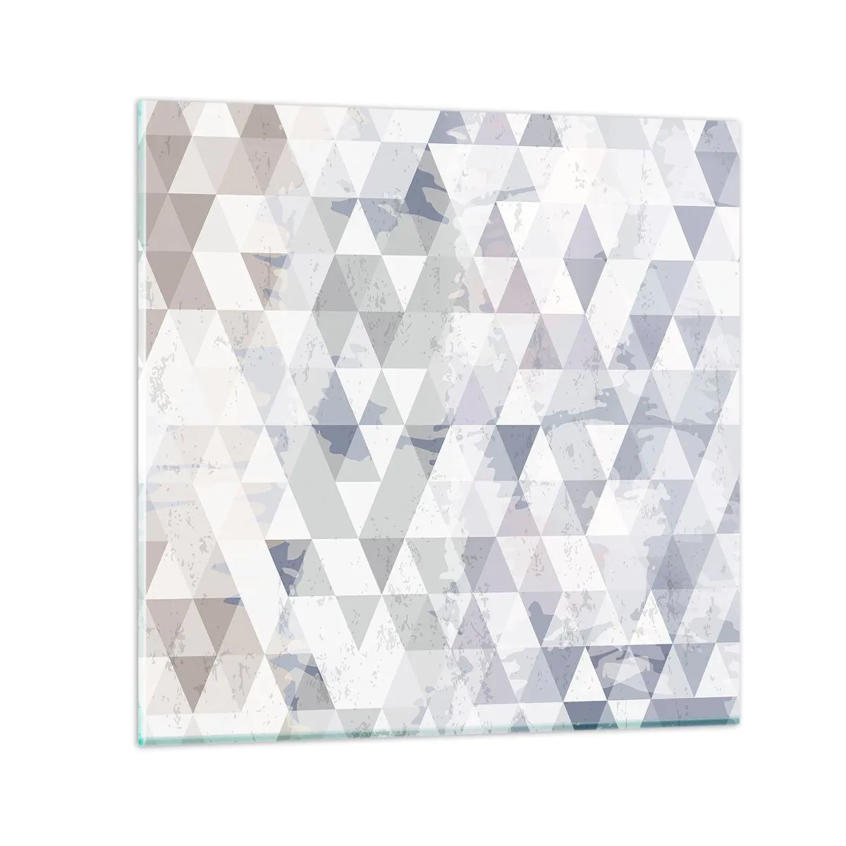 Glastavla - Bild på glas - Trianglar - 30x30 cm