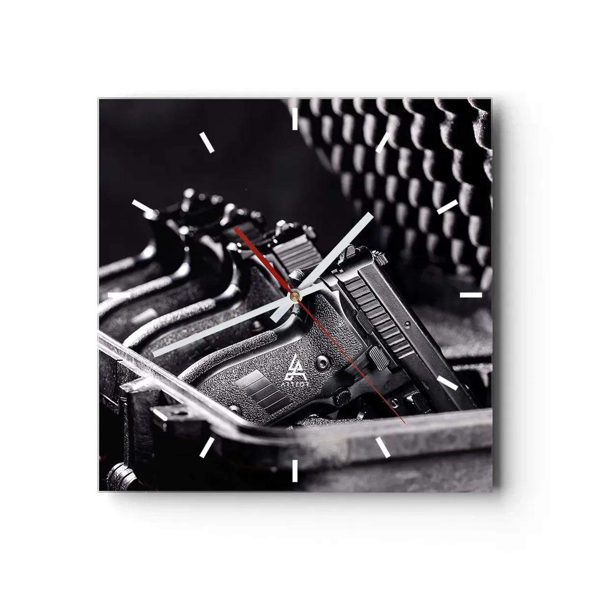 Väggklocka - Klocka på glas - Manlig idrott - 40x40 cm