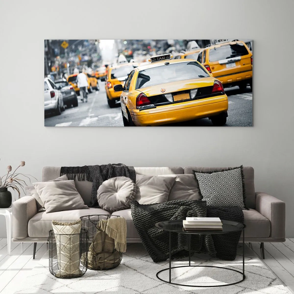 Glastavla - Bild på glas - Endast i denna stad - 100x40 cm
